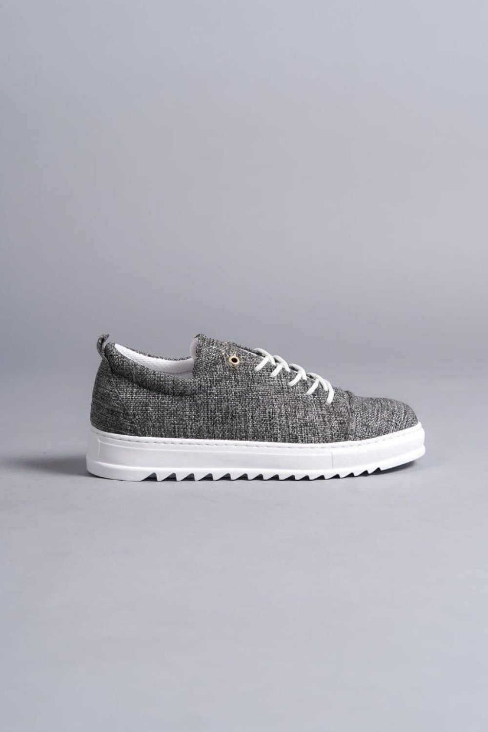 SLW152 Cool Bağcıklı Keten Erkek Günlük Spor Klasik Ayakkabı KBT - Gri