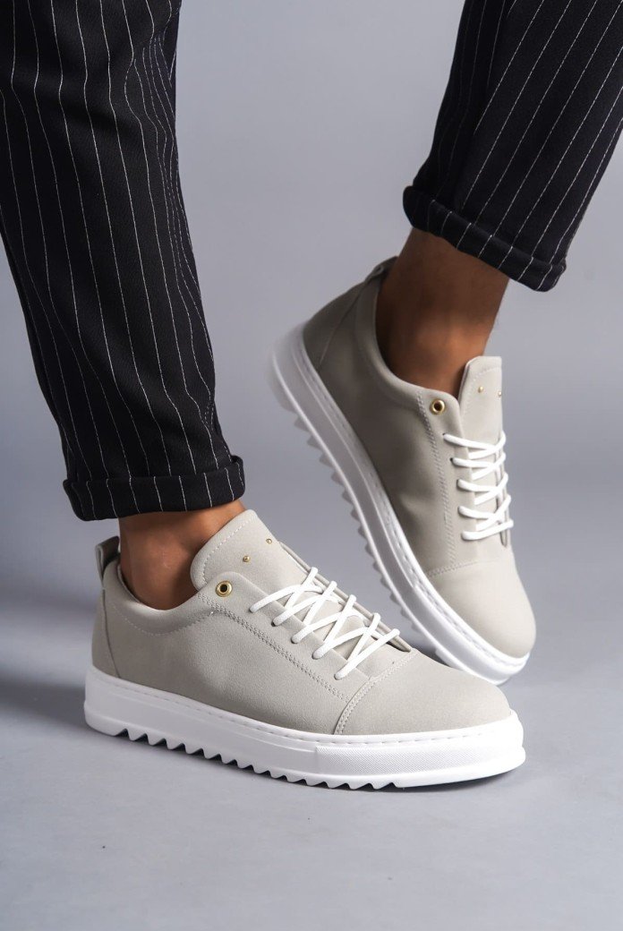 SLW152 Cool Bağcıklı Süet Erkek Günlük Spor Klasik Ayakkabı SBT - Gri