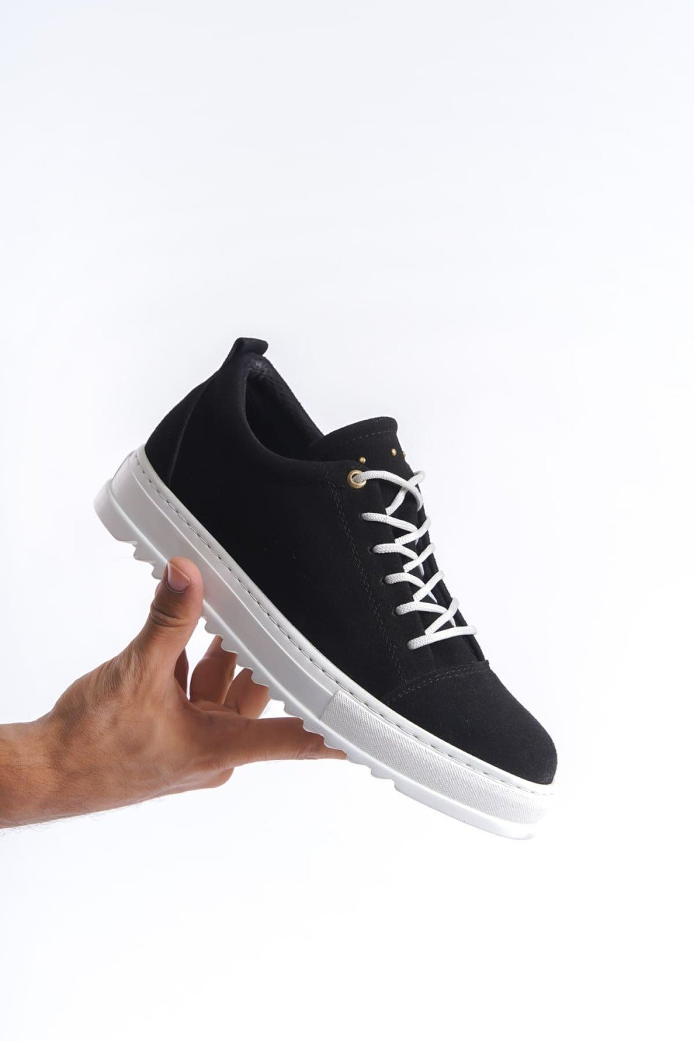 SLW152 Cool Bağcıklı Süet Erkek Günlük Spor Klasik Ayakkabı SBT - Siyah