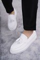 SLW153 Bloom Bağcıksız Püsküllü Cilt Erkek Günlük Spor Klasik Ayakkabı CBT - Beyaz SLW153 Bloom Bağcıksız Püsküllü Cilt Erkek Günlük Spor Klasik Ayakkabı CBT - Beyaz
