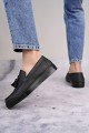SLW153 Bloom Bağcıksız Püsküllü Cilt Erkek Günlük Spor Klasik Ayakkabı CST - Siyah SLW153 Bloom Bağcıksız Püsküllü Cilt Erkek Günlük Spor Klasik Ayakkabı CST - Siyah