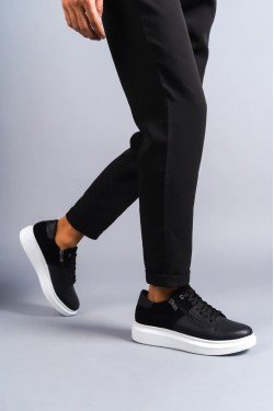 SLW155 Warrior Bağcıklı ve Fermuarlı Cilt Süet Erkek Günlük Sneaker Ayakkabı CSBT - Siyah SLW155 Warrior Bağcıklı ve Fermuarlı Cilt Süet Erkek Günlük Sneaker Ayakkabı CSBT - Siyah