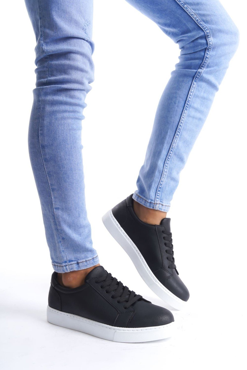 SLW165 Elite Bağcıklı Cilt Erkek Günlük Sneaker Ayakkabı CBT - Siyah SLW165 Elite Bağcıklı Cilt Erkek Günlük Sneaker Ayakkabı CBT - Siyah