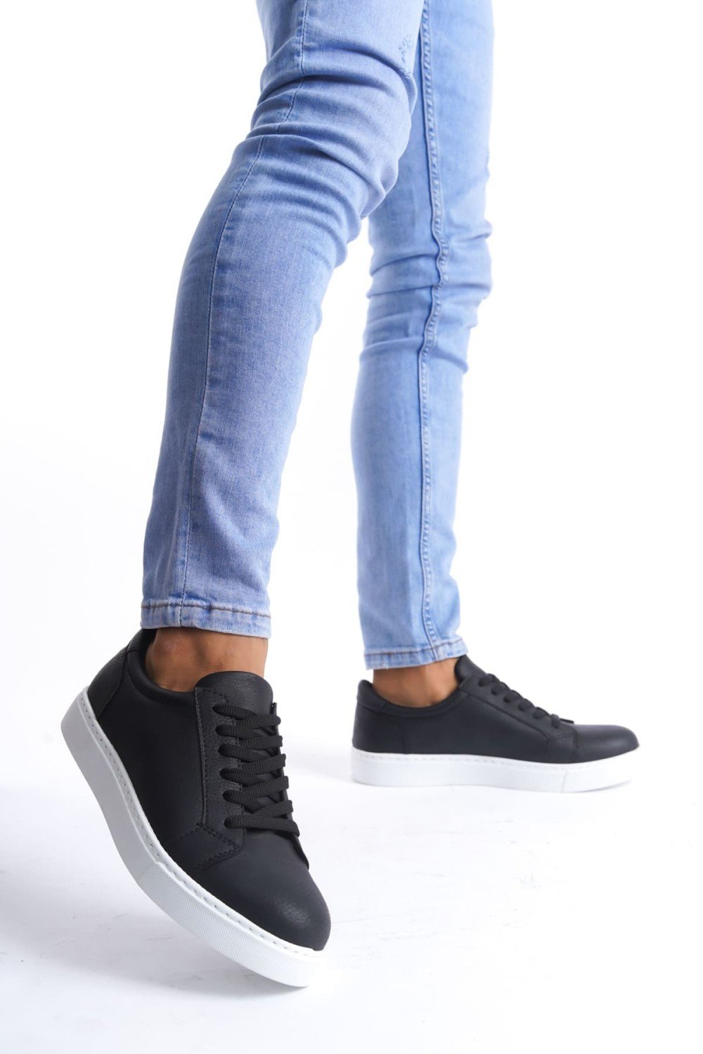 SLW165 Elite Bağcıklı Cilt Erkek Günlük Sneaker Ayakkabı CBT - Siyah SLW165 Elite Bağcıklı Cilt Erkek Günlük Sneaker Ayakkabı CBT - Siyah