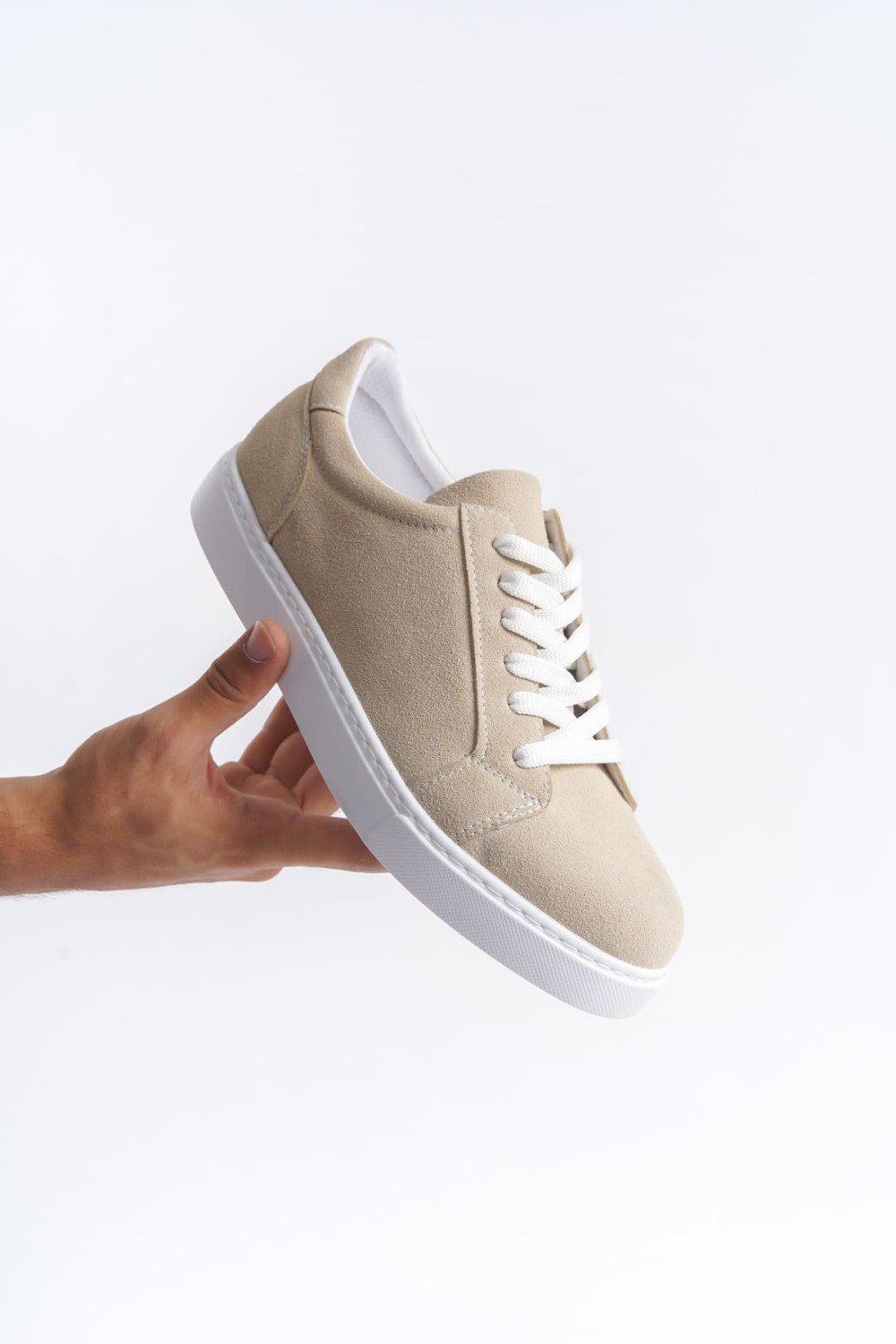 SLW165 Elite Bağcıklı Süet Erkek Günlük Sneaker Ayakkabı SBT - Krem SLW165 Elite Bağcıklı Süet Erkek Günlük Sneaker Ayakkabı SBT - Krem