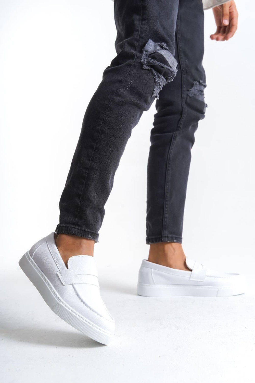 SLW180 Estilo X Bağcıksız Cilt Erkek Günlük Spor Klasik Ayakkabı CBT - Beyaz SLW180 Estilo X Bağcıksız Cilt Erkek Günlük Spor Klasik Ayakkabı CBT - Beyaz