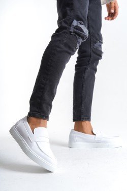 SLW180 Estilo X Bağcıksız Cilt Erkek Günlük Spor Klasik Ayakkabı CBT - Beyaz SLW180 Estilo X Bağcıksız Cilt Erkek Günlük Spor Klasik Ayakkabı CBT - Beyaz