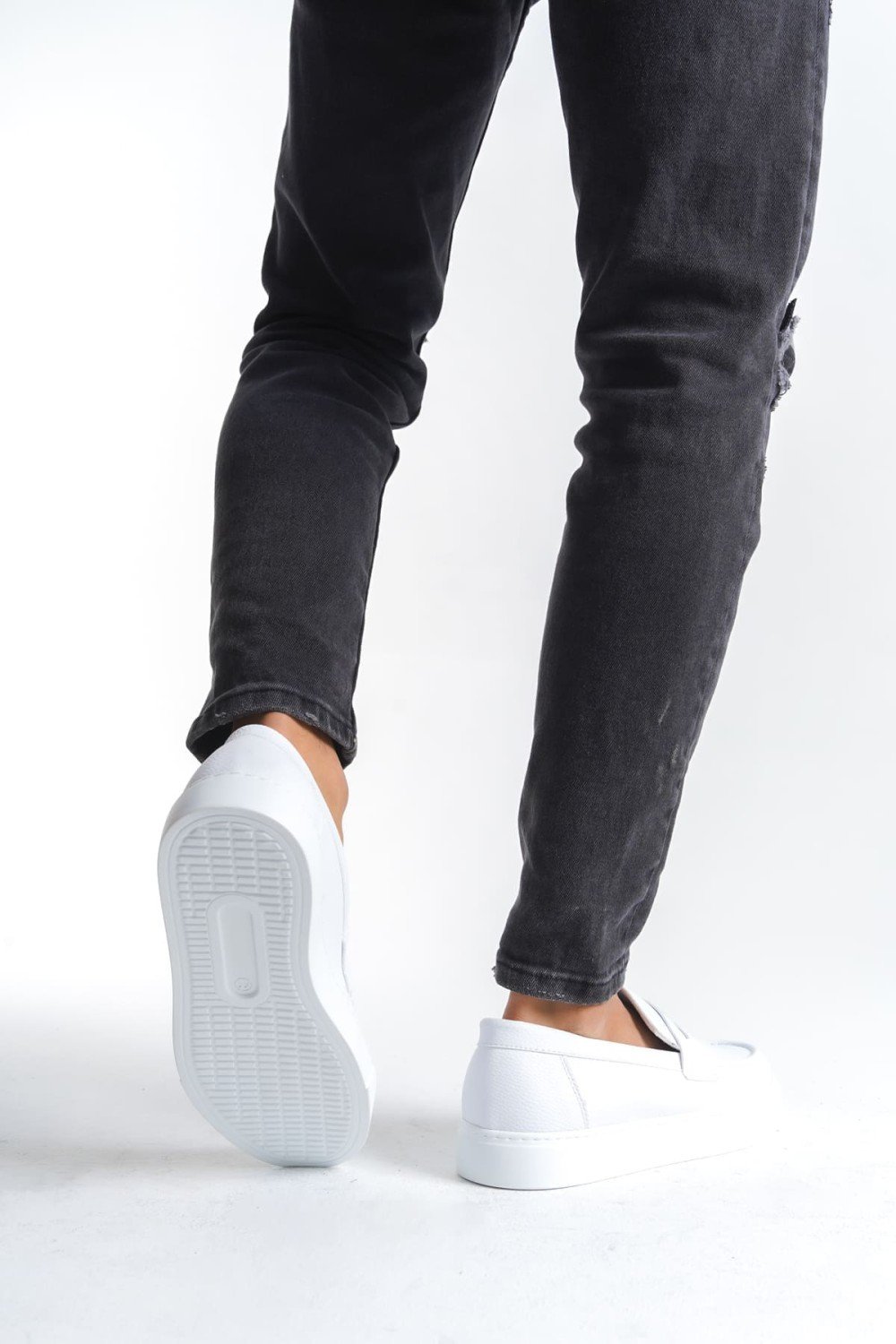 SLW180 Estilo X Bağcıksız Cilt Erkek Günlük Spor Klasik Ayakkabı CBT - Beyaz SLW180 Estilo X Bağcıksız Cilt Erkek Günlük Spor Klasik Ayakkabı CBT - Beyaz