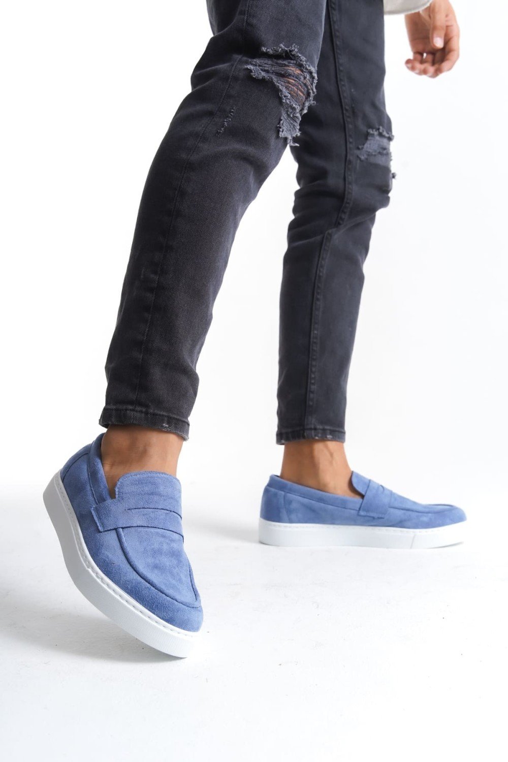 SLW180 Estilo X Bağcıksız Süet Erkek Günlük Spor Klasik Ayakkabı SBT - Mavi SLW180 Estilo X Bağcıksız Süet Erkek Günlük Spor Klasik Ayakkabı SBT - Mavi