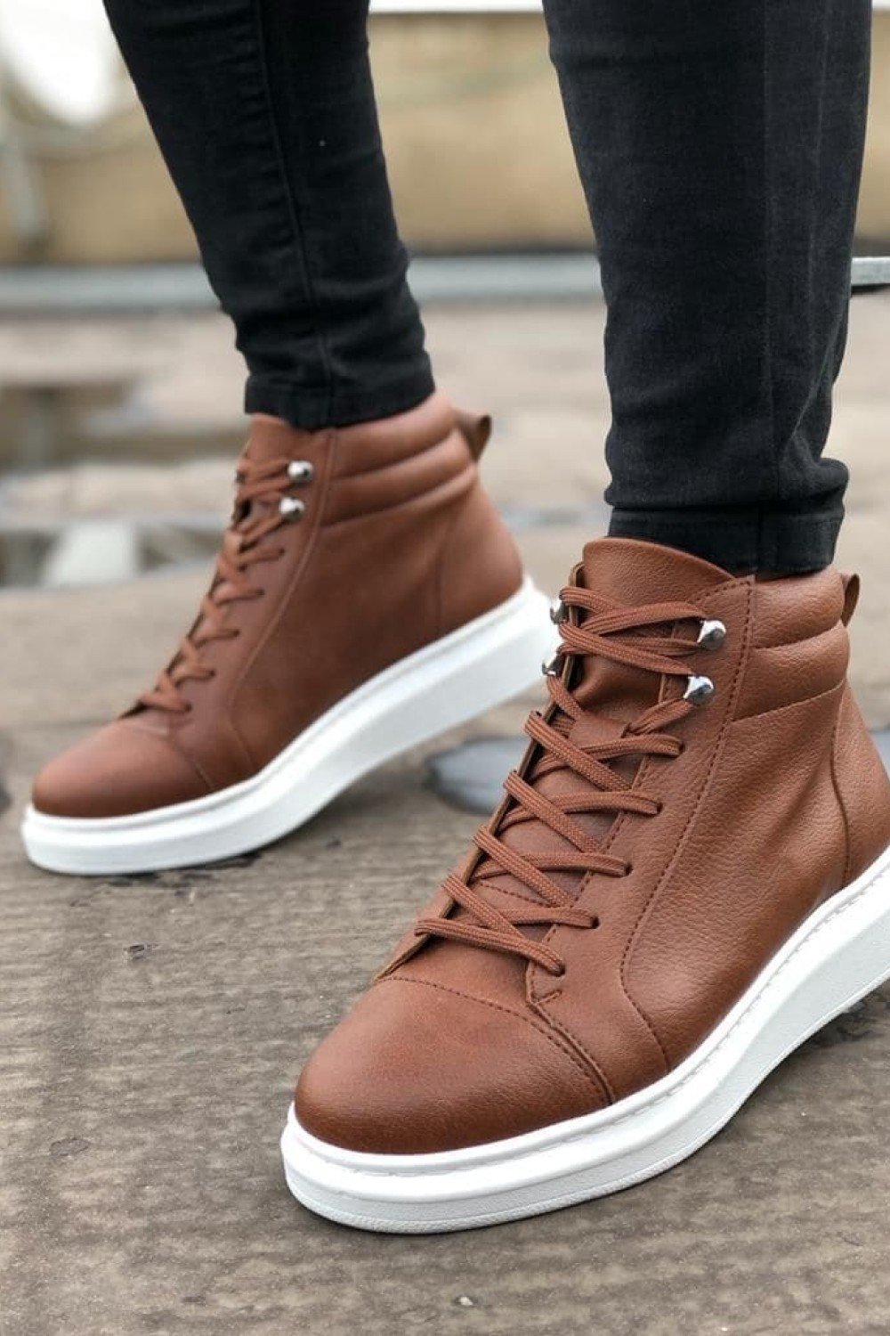 SLW202 Toronto Bağcıklı Cilt Erkek Spor Bot BT - Taba SLW202 Toronto Bağcıklı Cilt Erkek Spor Bot BT - Taba