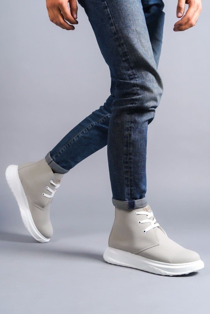 SLW204 Franca Bağcıklı Süet Erkek Spor Bot BT - Gri