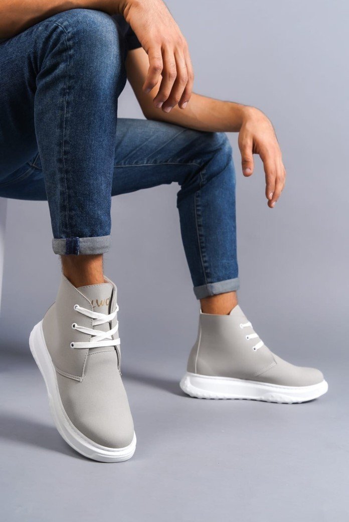 SLW204 Franca Bağcıklı Süet Erkek Spor Bot BT - Gri