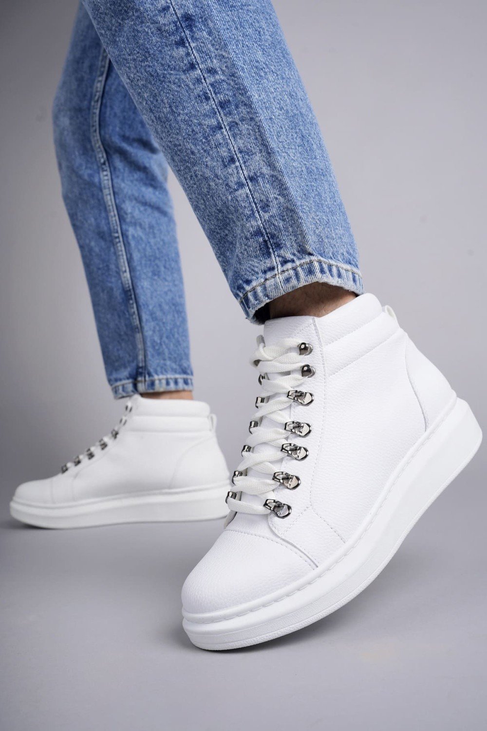 SLW206 Ottawa Bağcıklı Cilt Erkek Günlük Spor Bot BT - Beyaz SLW206 Ottawa Bağcıklı Cilt Erkek Günlük Spor Bot BT - Beyaz