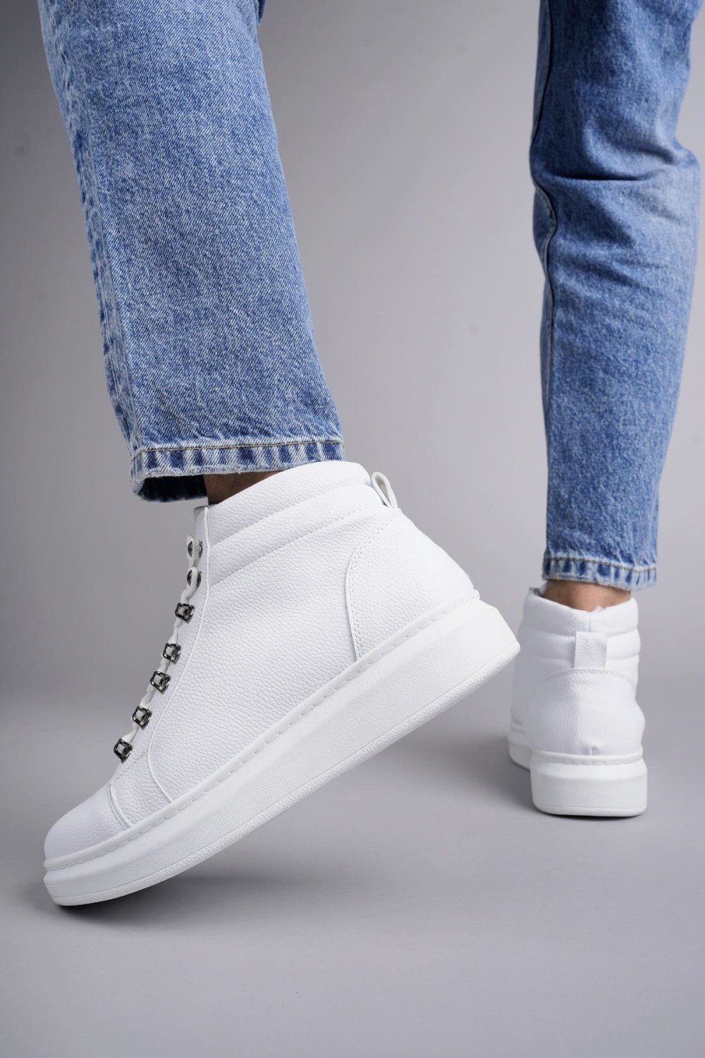 SLW206 Ottawa Bağcıklı Cilt Erkek Günlük Spor Bot BT - Beyaz SLW206 Ottawa Bağcıklı Cilt Erkek Günlük Spor Bot BT - Beyaz