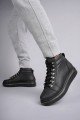 SLW206 Ottawa Bağcıklı Cilt Erkek Günlük Spor Bot ST - Siyah