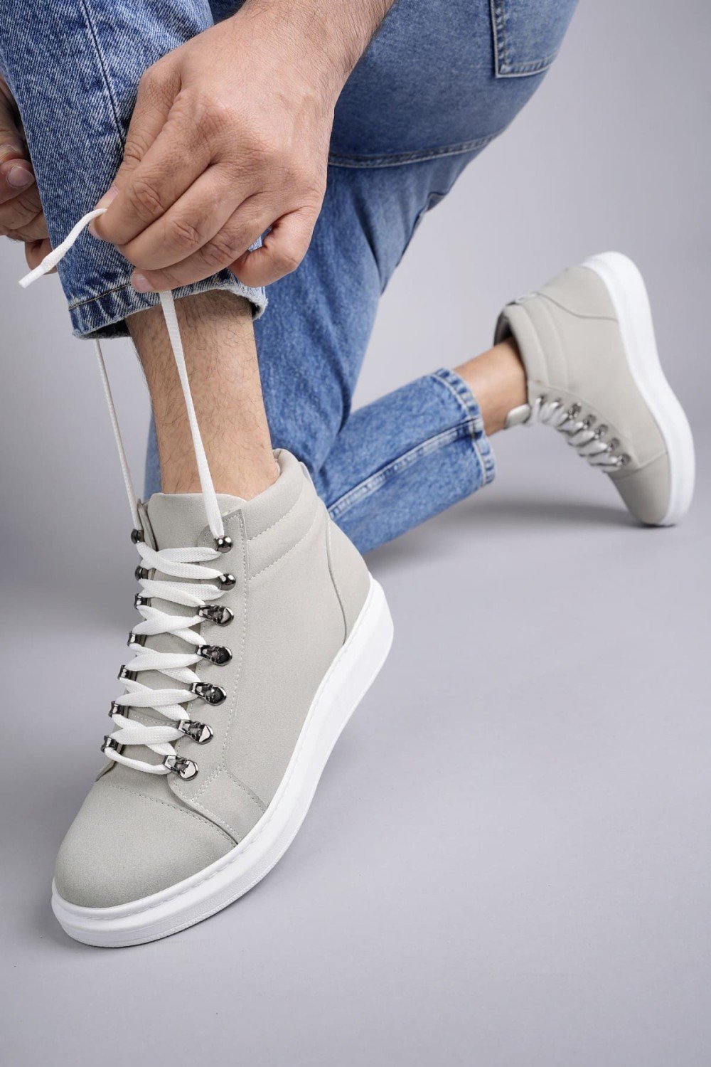 SLW206 Ottawa Bağcıklı Süet Erkek Günlük Spor Bot BT - Gri SLW206 Ottawa Bağcıklı Süet Erkek Günlük Spor Bot BT - Gri