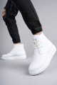 SLW207 Oslo Bağcıklı Cilt Erkek Günlük Spor Bot BT - Beyaz