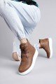 SLW207 Oslo Bağcıklı Cilt Erkek Günlük Spor Bot BT - Taba