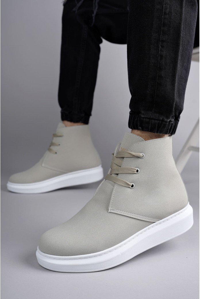 SLW207 Oslo Bağcıklı Süet Erkek Günlük Spor Bot BT - Gri