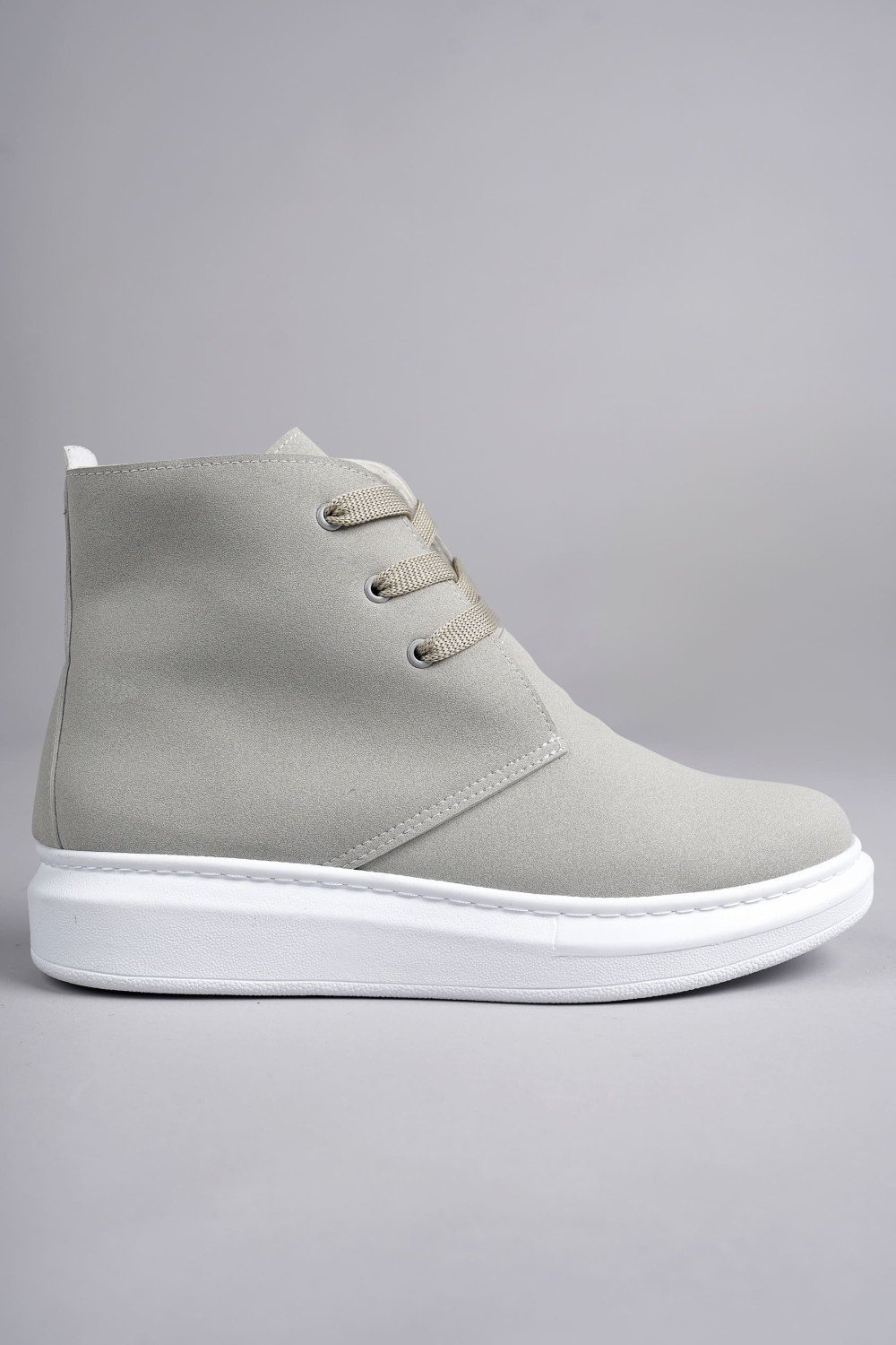 SLW207 Oslo Bağcıklı Süet Erkek Günlük Spor Bot BT - Gri