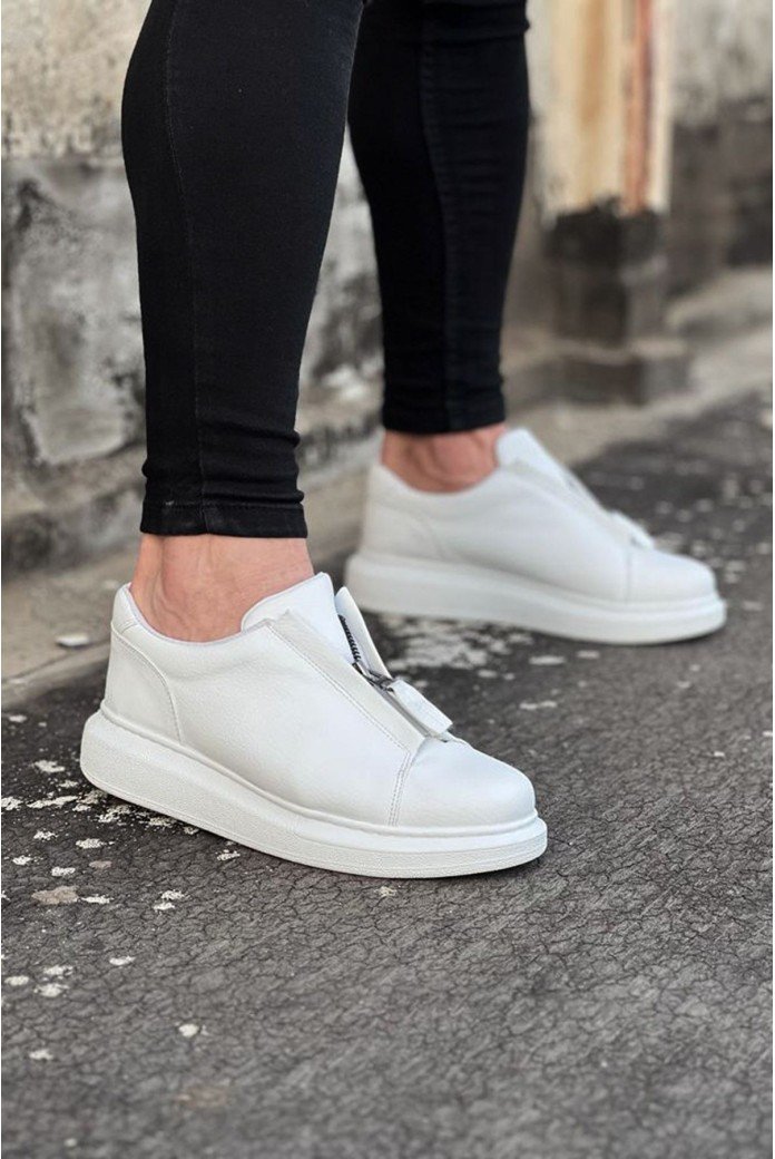 WG010 Beyaz Cilt Erkek Casual Ayakkabı