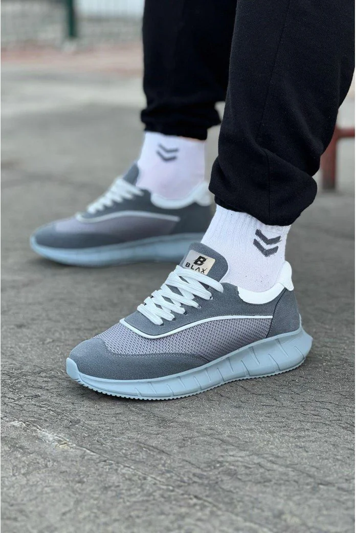 WG062 Gri Triko Erkek Spor Ayakkabı