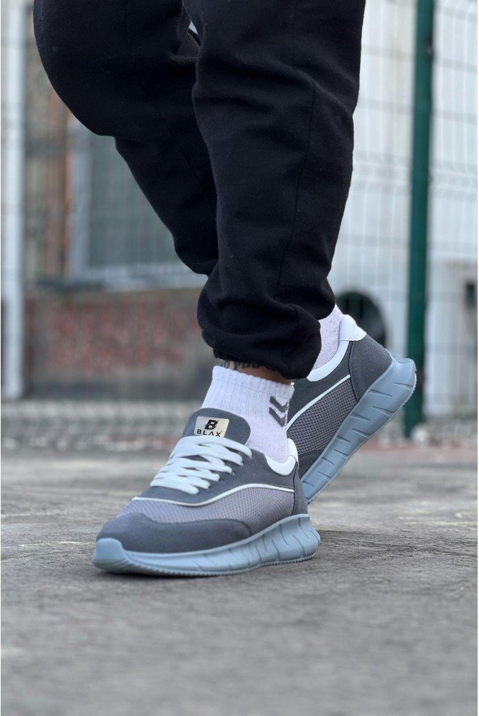 WG062 Gri Triko Erkek Spor Ayakkabı