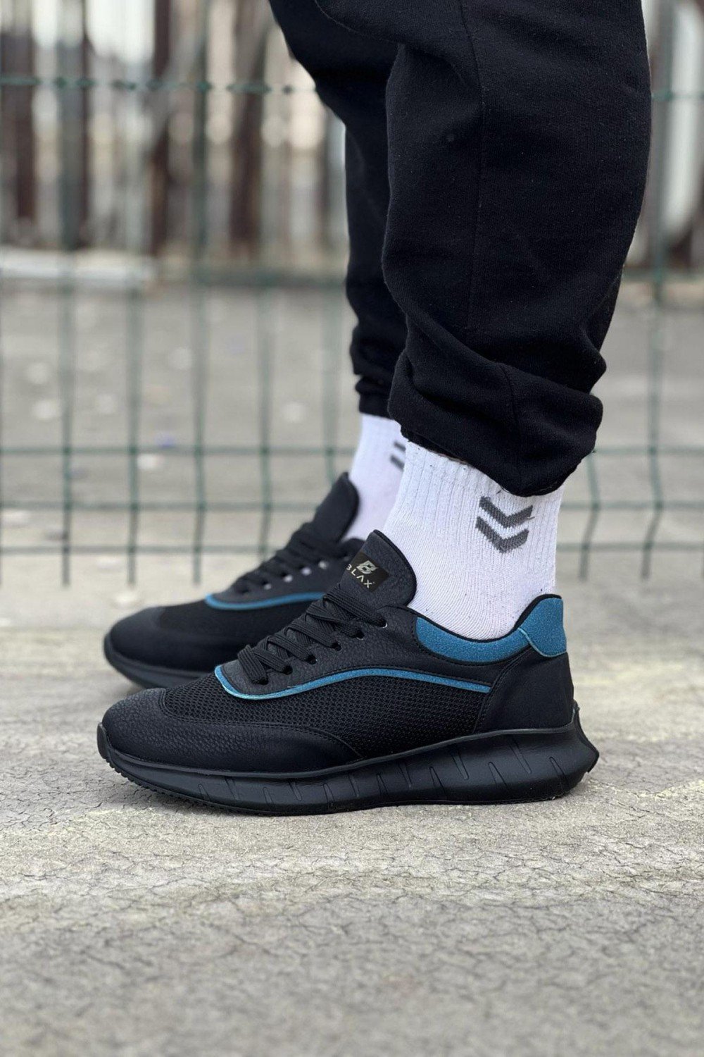 WG062 Kömür Mavi Triko Erkek Spor Ayakkabı WG062 Kömür Mavi Triko Erkek Spor Ayakkabı