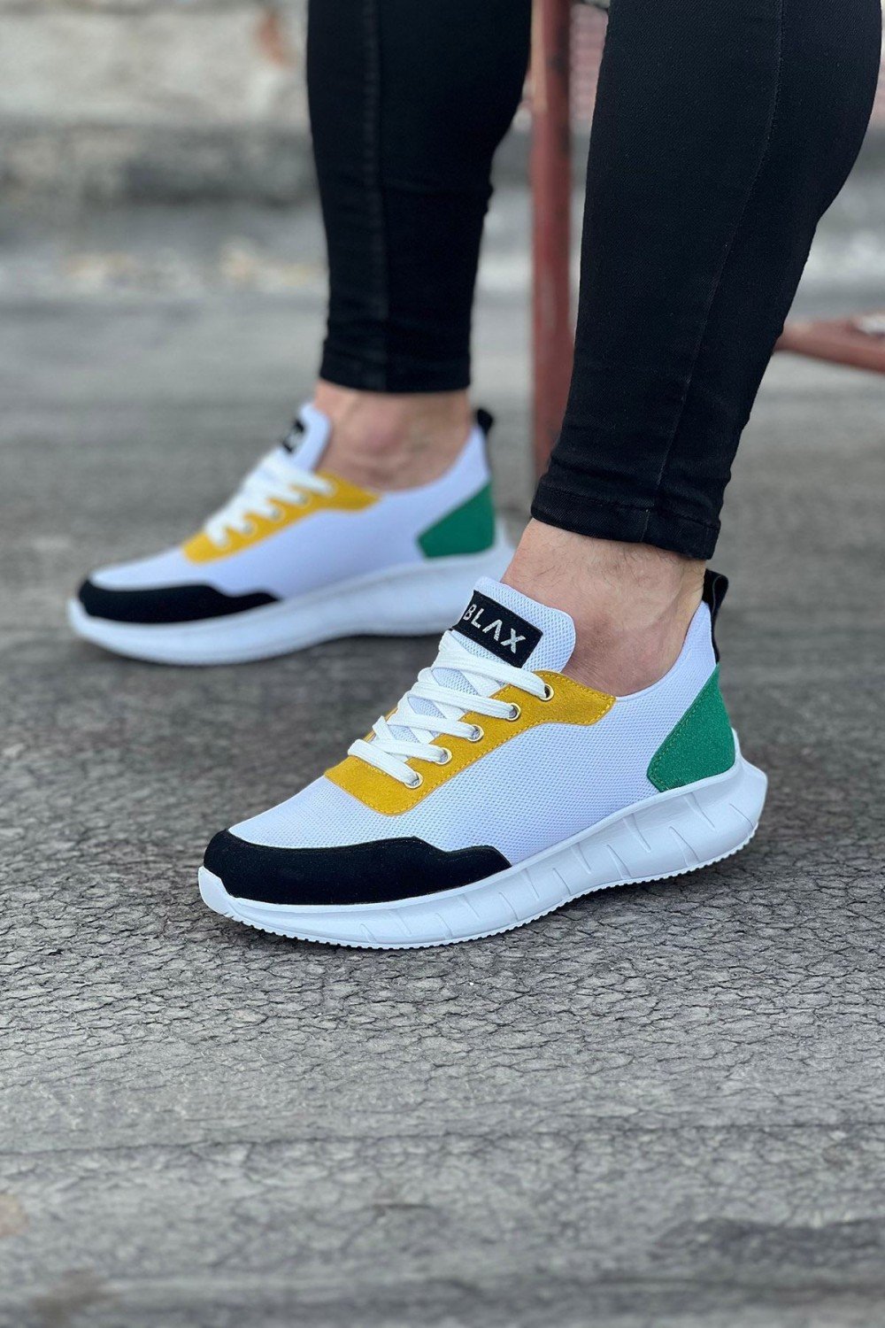 WG063 Beyaz Füme Triko Erkek Spor Ayakkabı WG063 Beyaz Füme Triko Erkek Spor Ayakkabı