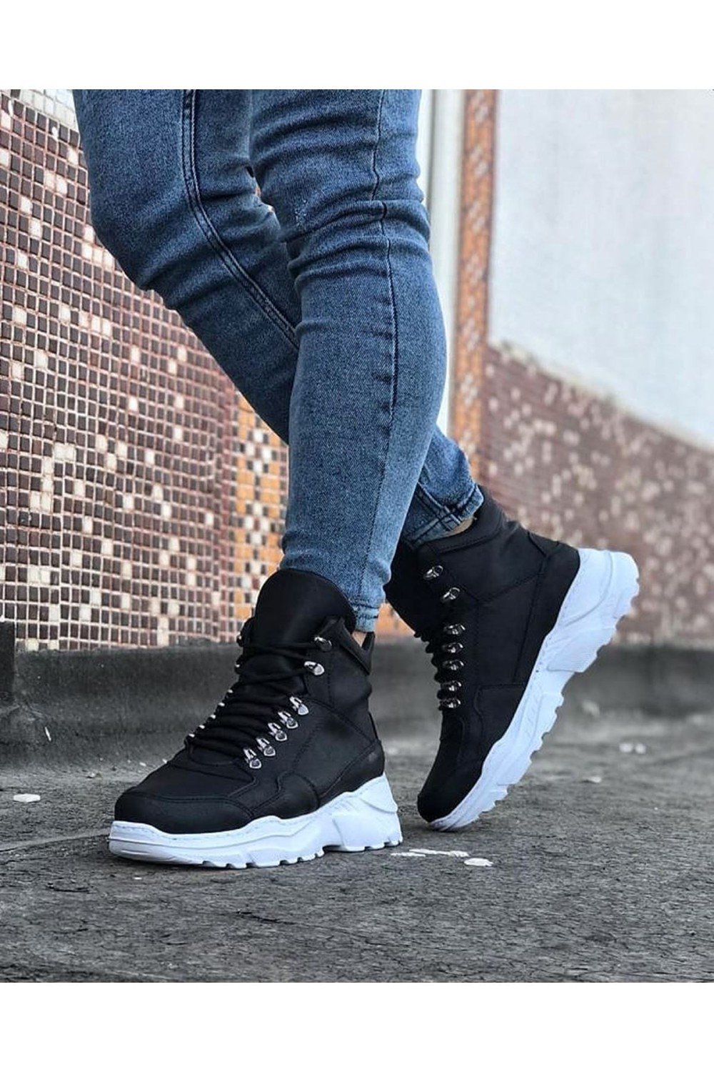 WG07 Siyah Renk Uzun Bağcıklı Bot WG07 Siyah Renk Uzun Bağcıklı Bot