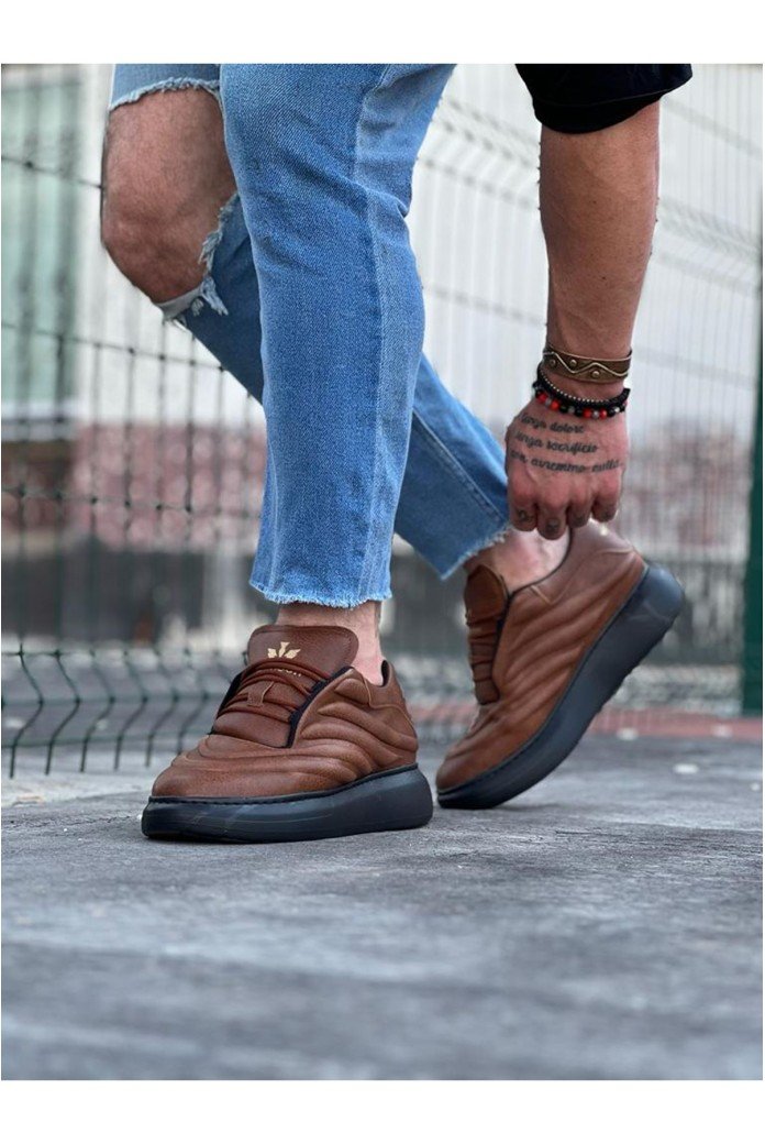 WG094 Taba Siyah Erkek Casual Ayakkabı