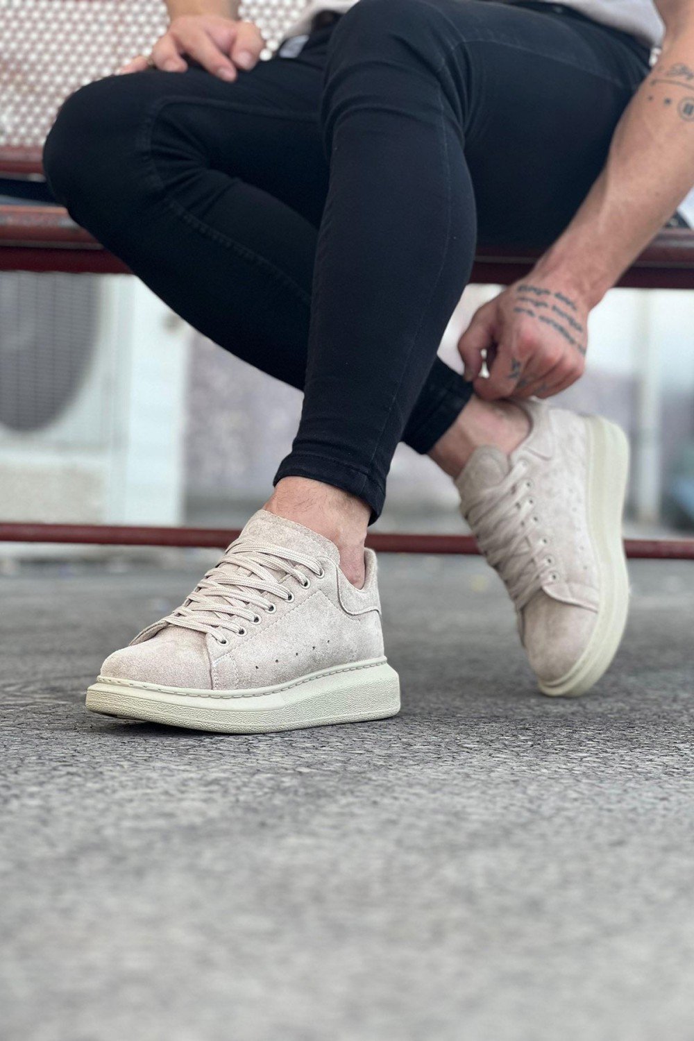 WG096 Bej Süet Günlük Erkek Casual Ayakkabı WG096 Bej Süet Günlük Erkek Casual Ayakkabı