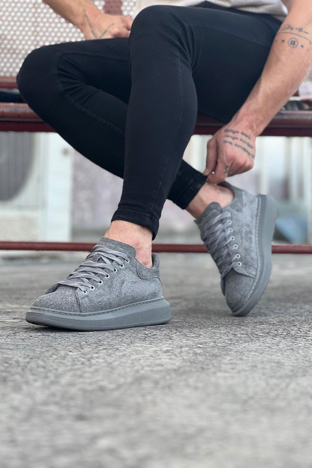 WG096 Gri Süet Günlük Erkek Casual Ayakkabı WG096 Gri Süet Günlük Erkek Casual Ayakkabı