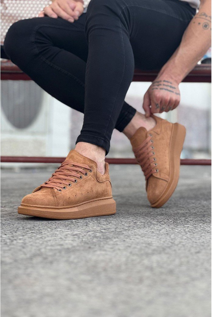WG096 Taba Süet Günlük Erkek Casual Ayakkabı