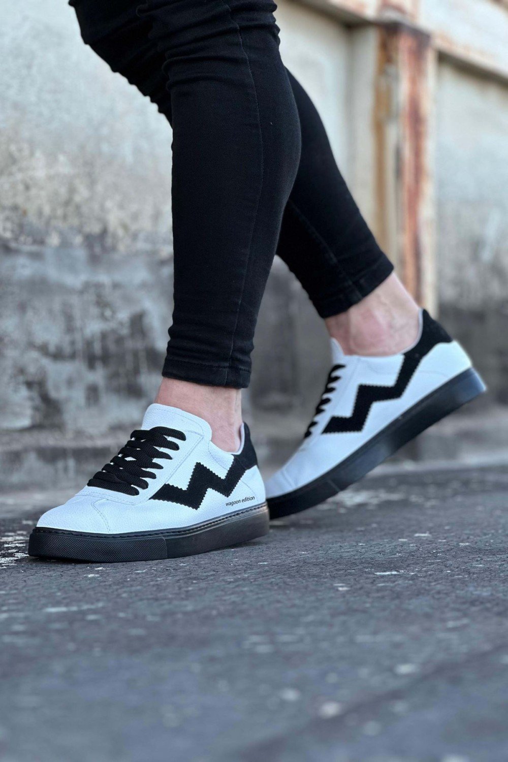 WG160 Beyaz Siyah Erkek Casual Ayakkabı WG160 Beyaz Siyah Erkek Casual Ayakkabı