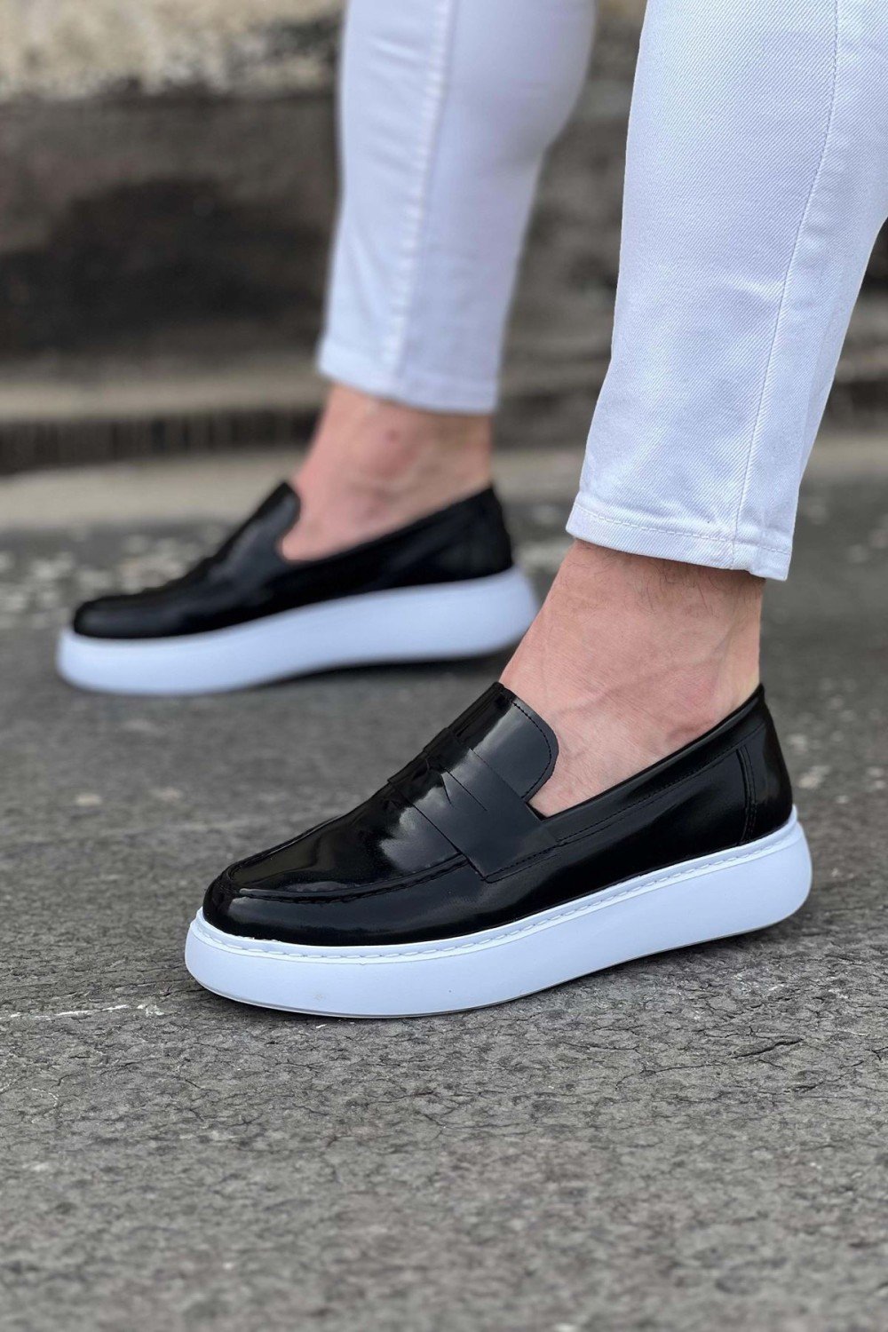 WG161 Siyah Rugan Erkek Casual Ayakkabı WG161 Siyah Rugan Erkek Casual Ayakkabı