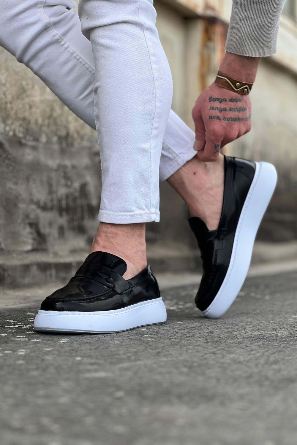 WG161 Siyah Rugan Erkek Casual Ayakkabı WG161 Siyah Rugan Erkek Casual Ayakkabı